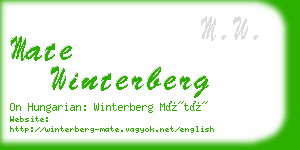 mate winterberg business card